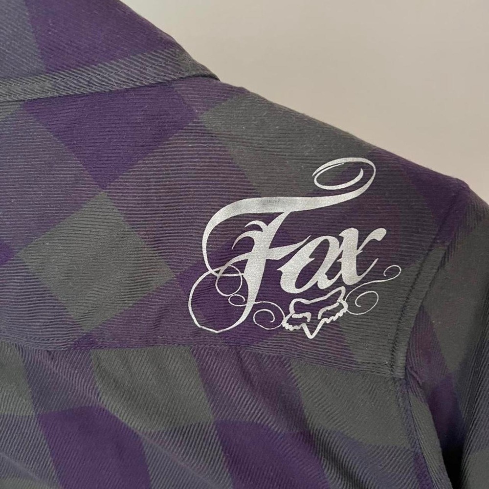 Fox Racing Purple Plaid Button-Up Size M - Picture 7 of 7